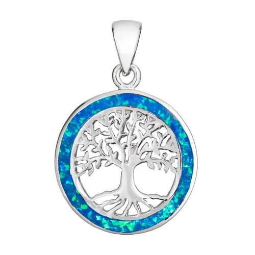 Best Seller!  Blue Opal Tree of Life Pendant